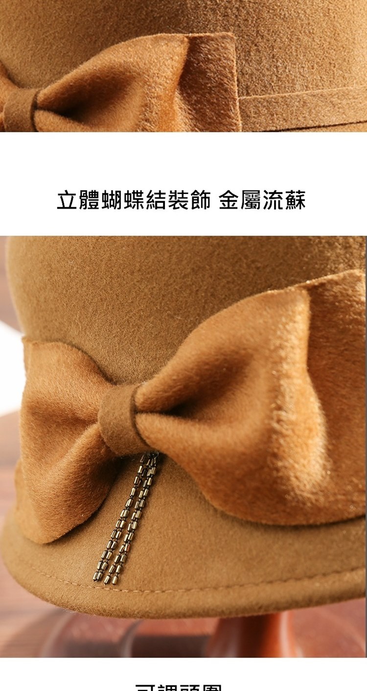 立體蝴蝶結裝飾 金屬流蘇 
