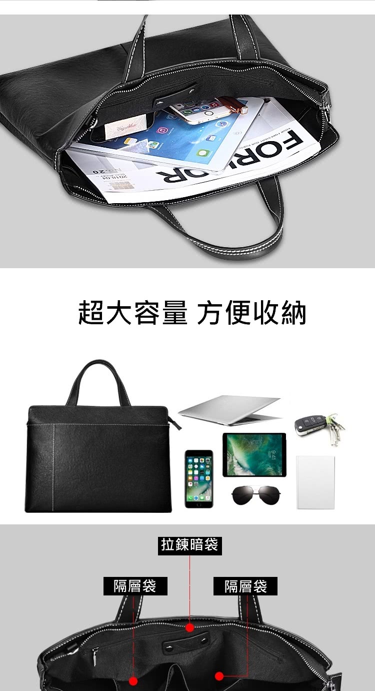 超大容量 方便收納 隔層袋 拉鍊暗袋 隔層袋 