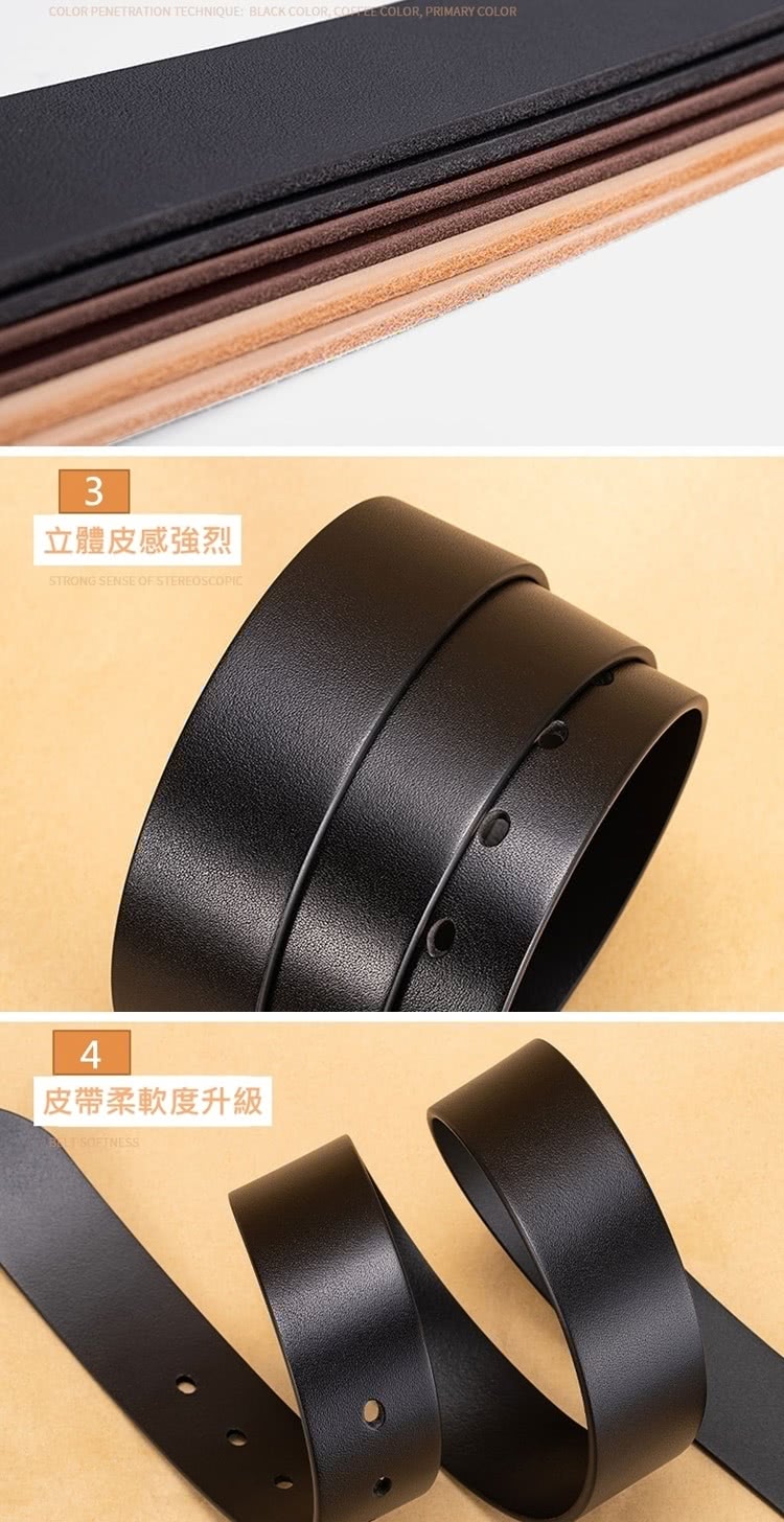 立體皮感強烈 皮帶柔軟度升級 