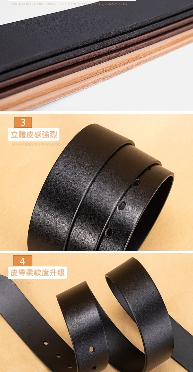 立體皮感強烈 皮帶柔軟度升級 