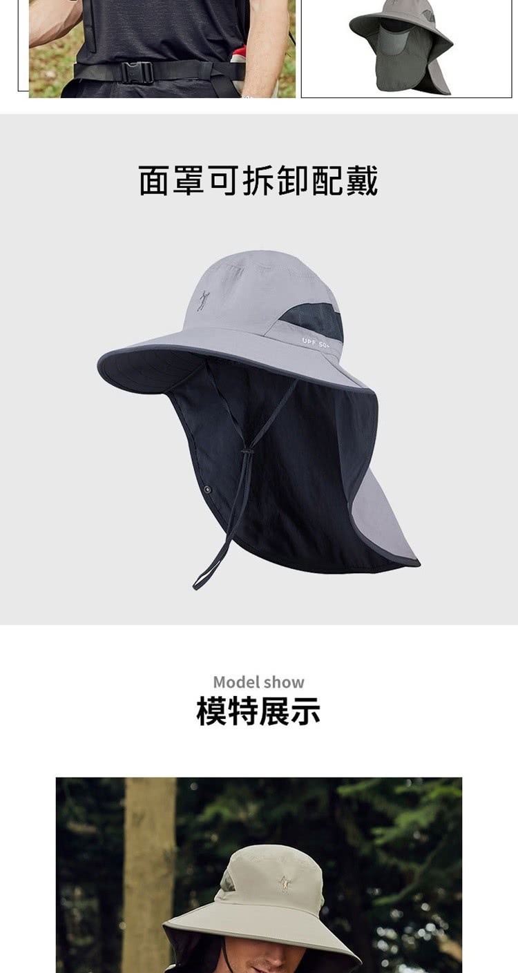 面罩可拆卸配戴 模特展示 