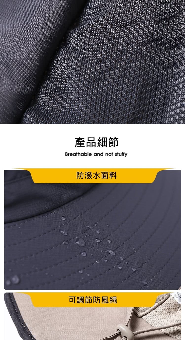 產品細節 防潑水面料 可調節防風繩 