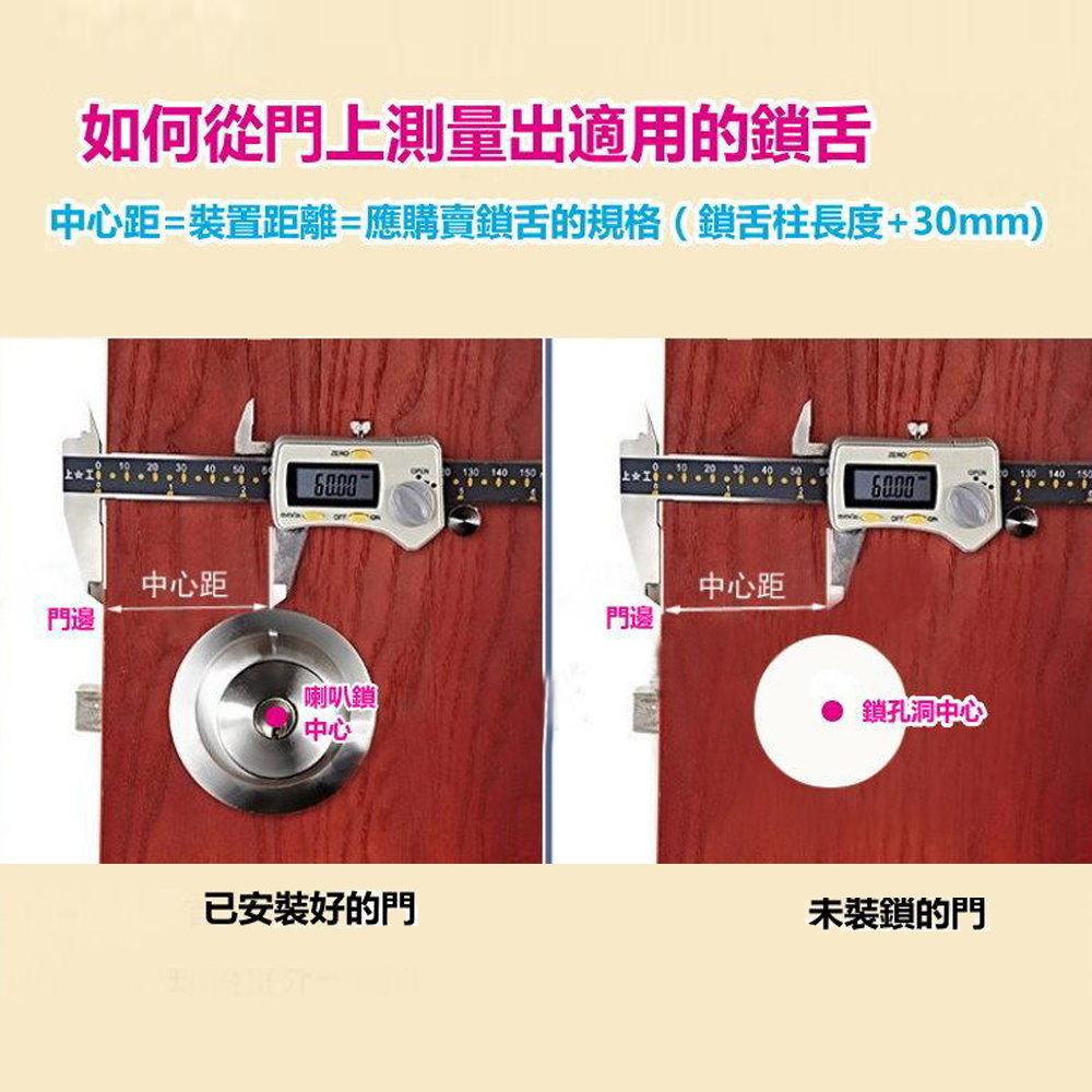 中心距裝置距離應購賣鎖舌的規格鎖舌柱長度30mm