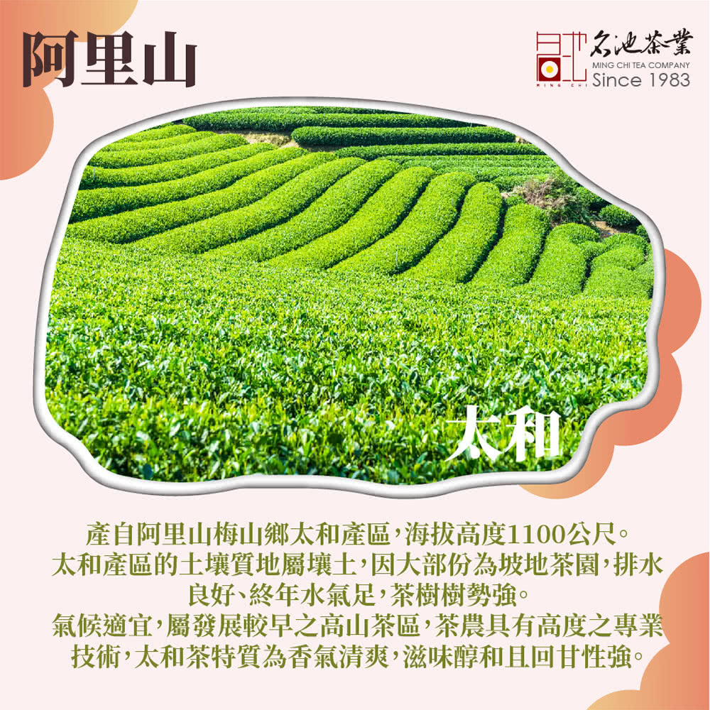 太和產區的土壤質地屬壤士,因大部份為坡地茶園,排水