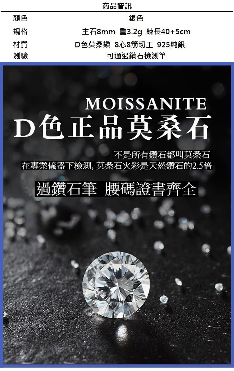 在專業儀器下檢測, 莫桑石火彩是天然鑽石的2.5倍