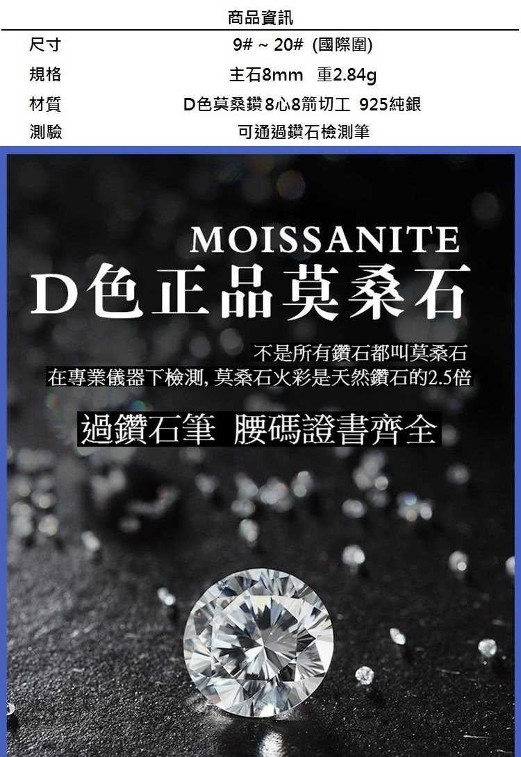 在專業儀器下檢測, 莫桑石火彩是天然鑽石的2.5倍