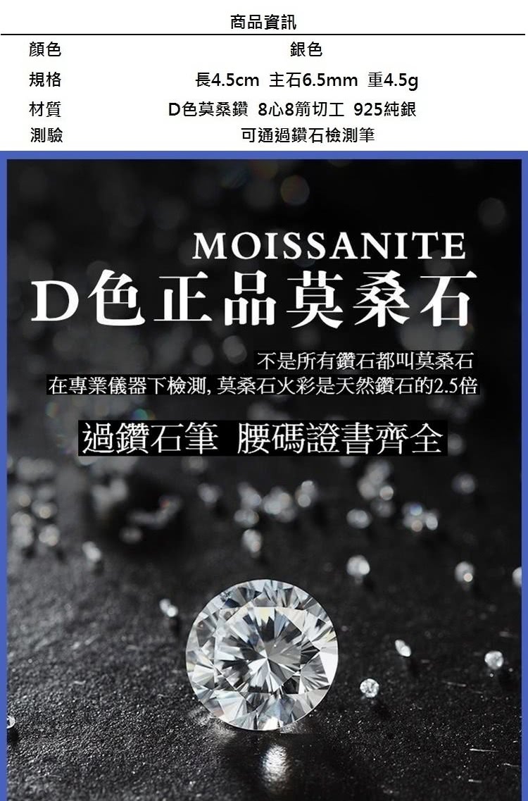 在專業儀器下檢測, 莫桑石火彩是天然鑽石的2.5倍