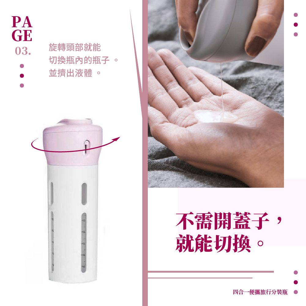 四合一便攜旅行分裝瓶