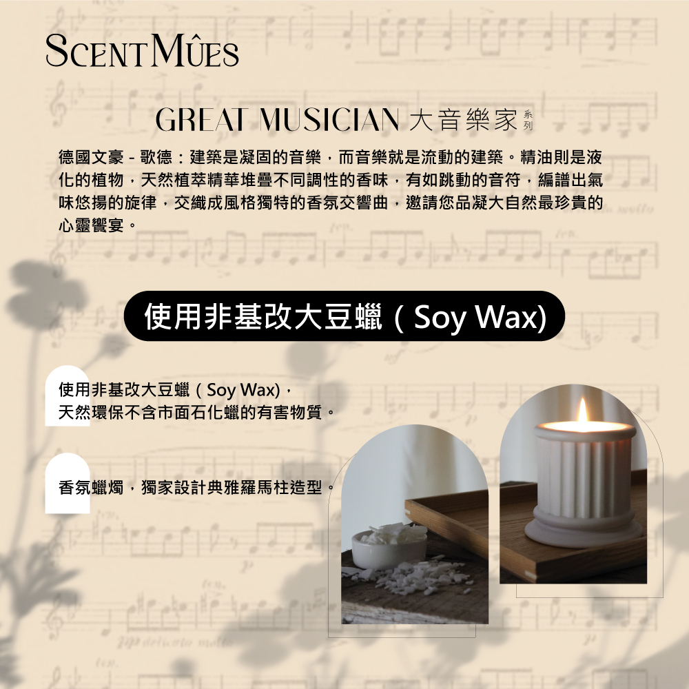 德國文豪  歌德建築是凝固的音樂,而音樂就是流動的建築。精油則是液