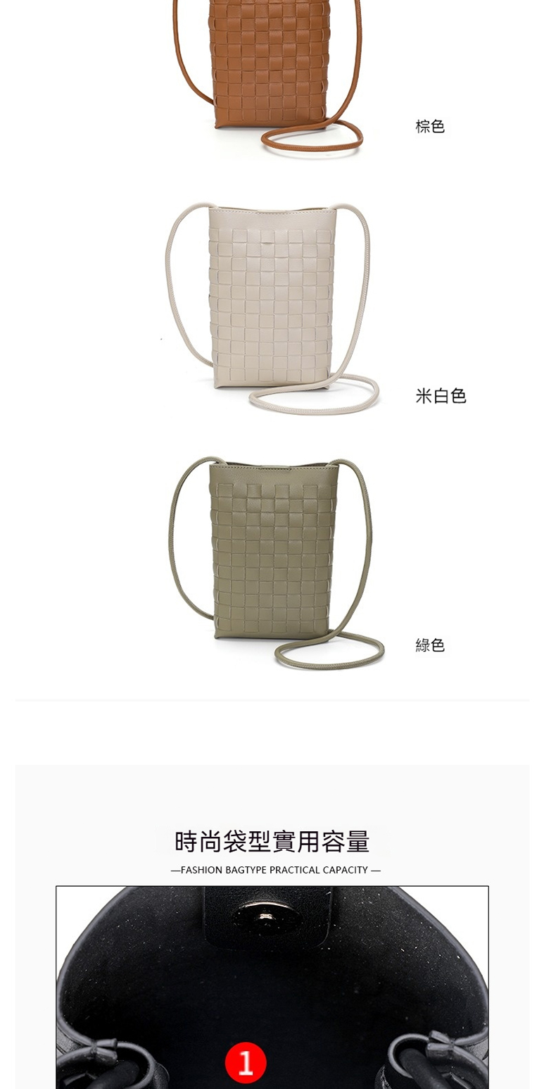 時尚袋型實用容量 棕色 米白色 綠色 
