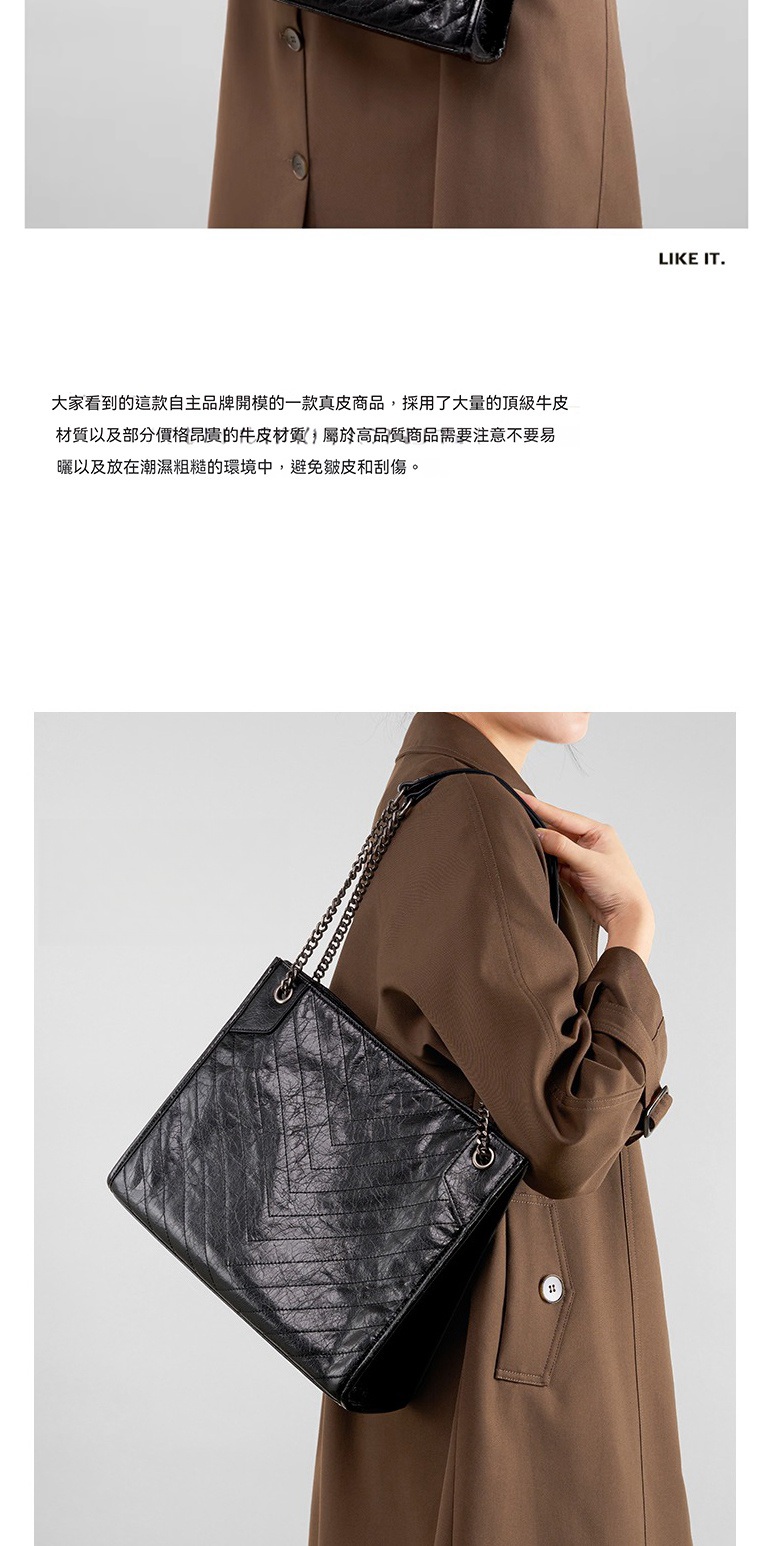 大家看到的這款自主品牌開模的一款真皮商品,採用了大量的頂級牛皮 材質以及部分價格昂貴的牛皮材質,屬於高品質商品需要注意不要易 曬以及放在潮濕粗糙的環境中,避免皺皮和刮傷。 