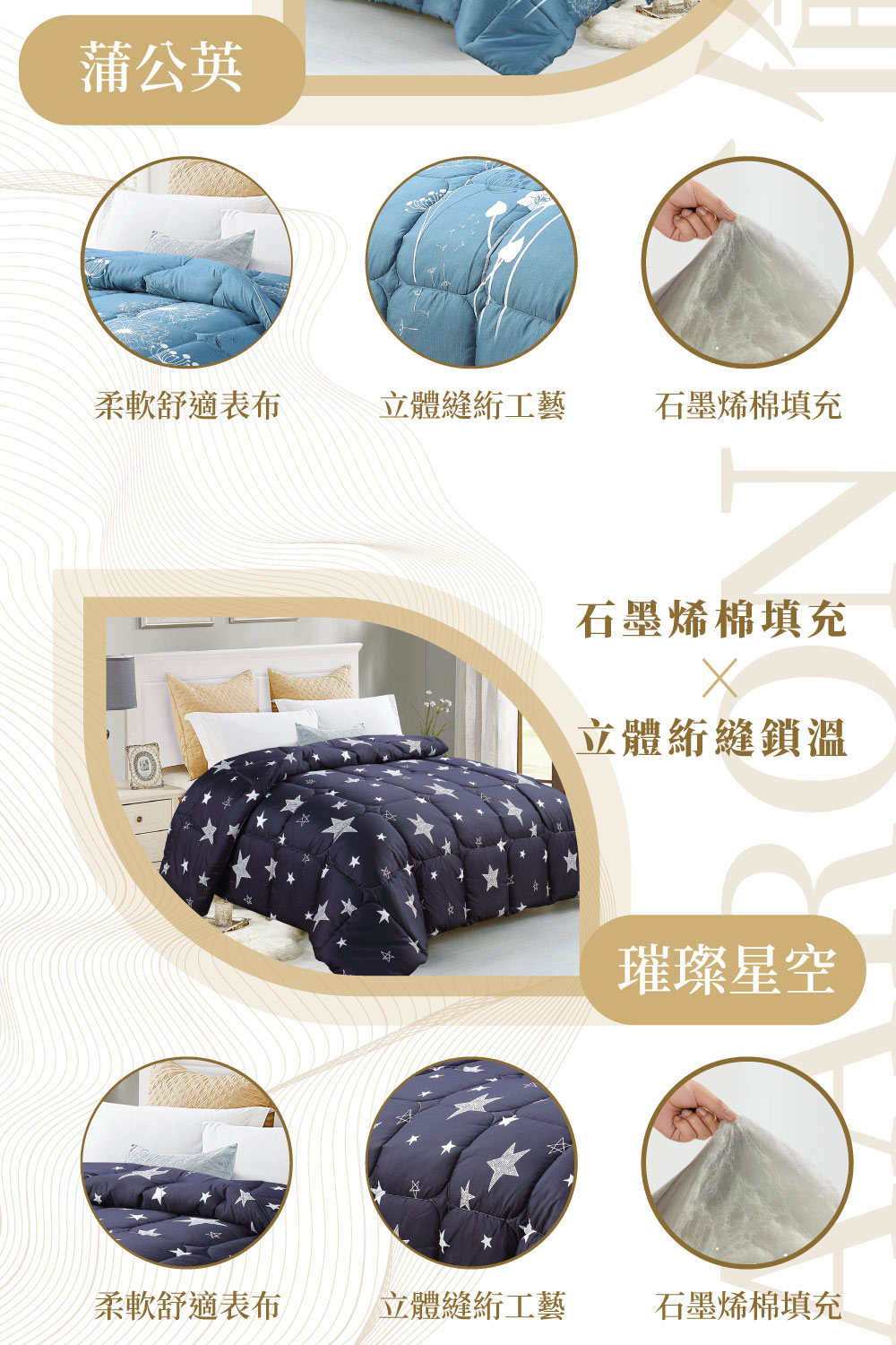 柔軟舒適表布