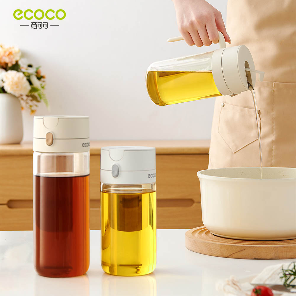 ecoco】自動開合油壺｜油瓶醬油瓶油罐瓶玻璃油壺油醋瓶裝油瓶玻璃油罐