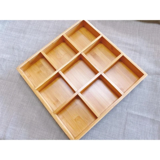 《茉莉餐具》 日式九宮格 九宮格盤 竹盤 九格盤 九格竹盤 木盤 廚房五金 廚房餐具 擺盤用品 竹製品