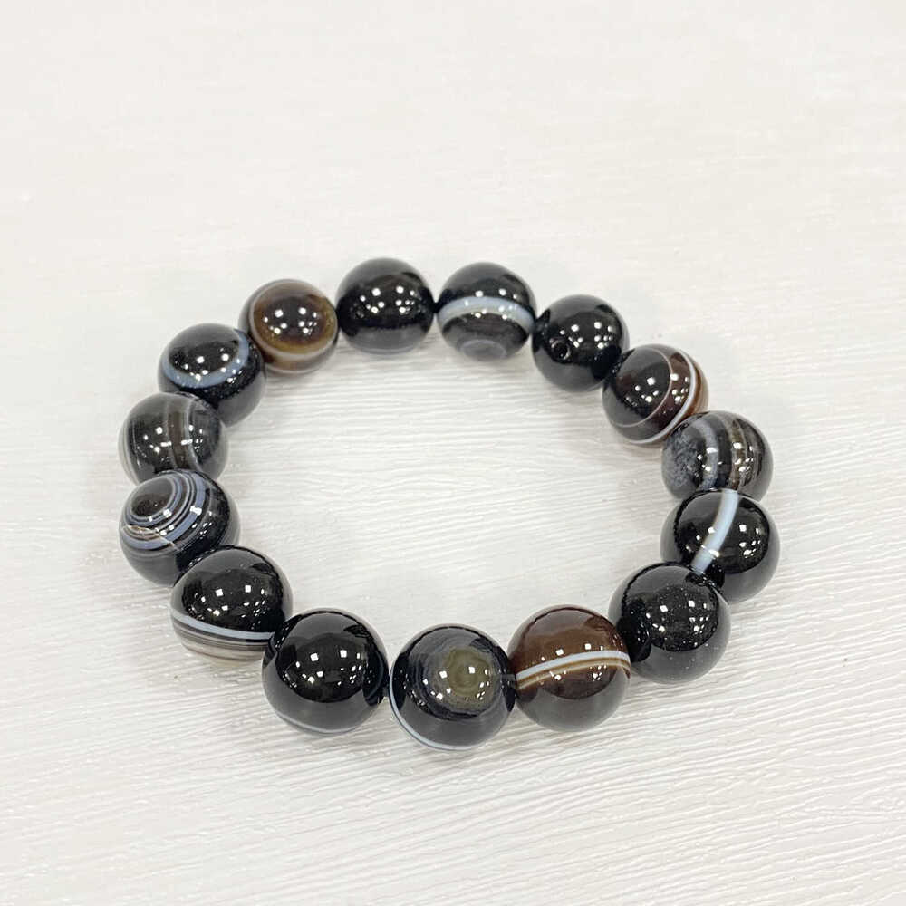 早期収集 瑪瑙製 十四眼天珠 仏珠 鎮宅辟邪 風水開運 御古齋天然瑪瑙帶