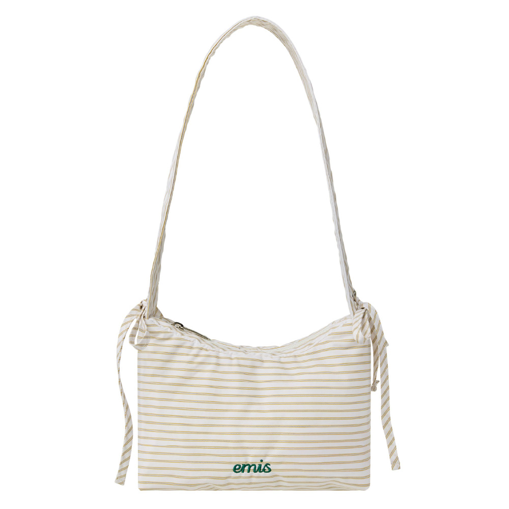 emis】預購韓國emis RIBBON STRING HOBO BAG 韓製可調式抽皺肩