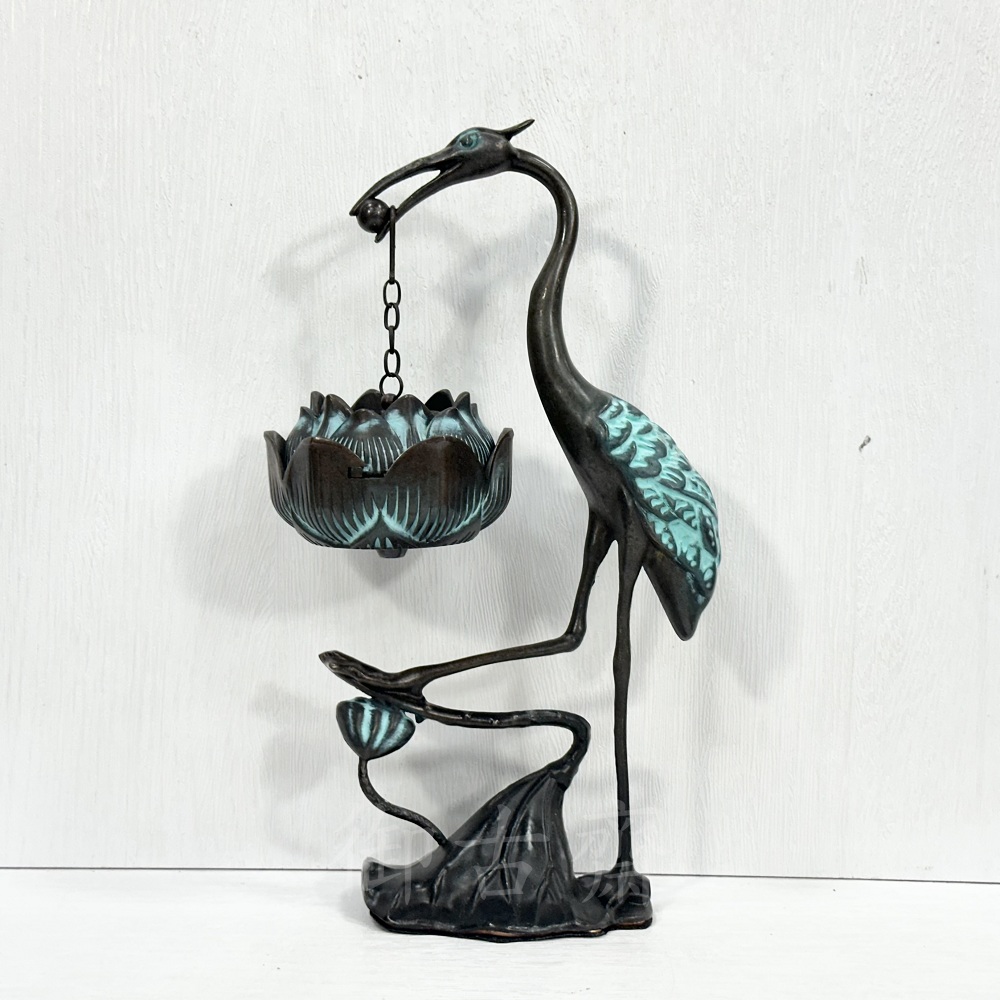 超人気☆浮彫千鶴/香炉銅塔/仙鶴銅炉/香薫炉/鶴/炉置物 | 銅 香炉 実用