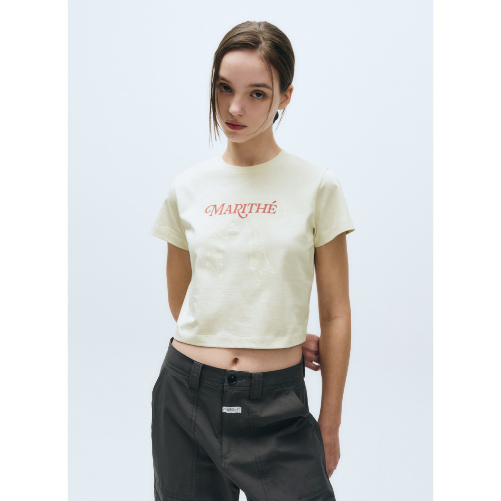 MARITHE FRANCOIS GIRBAUD】預購韓國MARITHE W RIBBON GRAPHIC