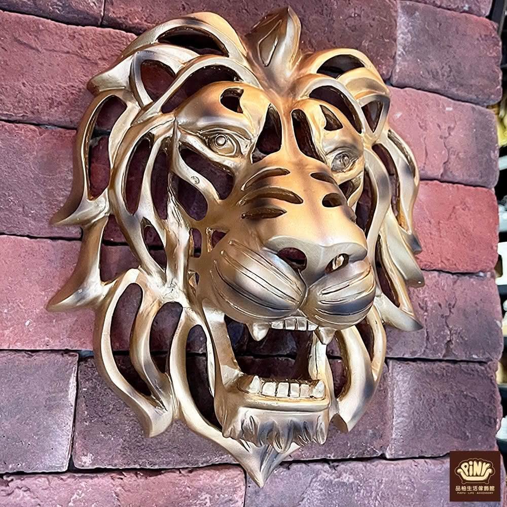 獅子頭（置物） PiNYU 品柚生活傢飾館】獅子頭掛飾(工業風亞馬遜獅子頭藝術工藝品牆面