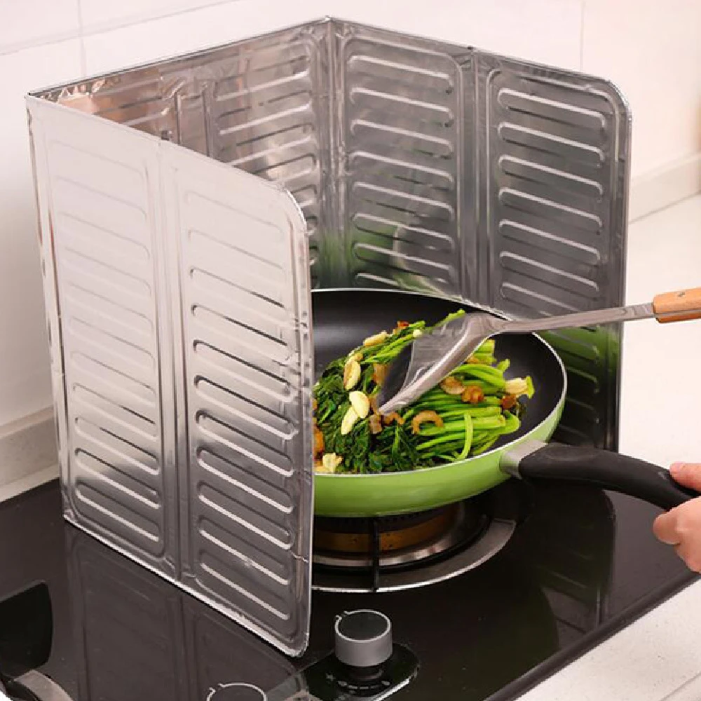 【FANCY LIFE】廚房隔油鋁板(隔油鋁板 擋油板 防噴油板 炒菜隔板 鋁箔隔板 廚房隔板 防濺隔板 防噴濺)