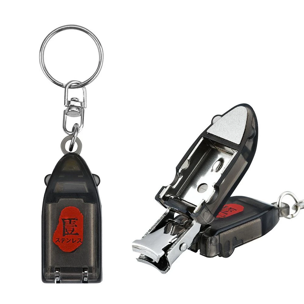 【日創生活】可折疊指甲刀鑰匙圈 {指甲刀 磨甲銼 不鏽鋼指甲剪 指甲鉗 指甲剪刀}