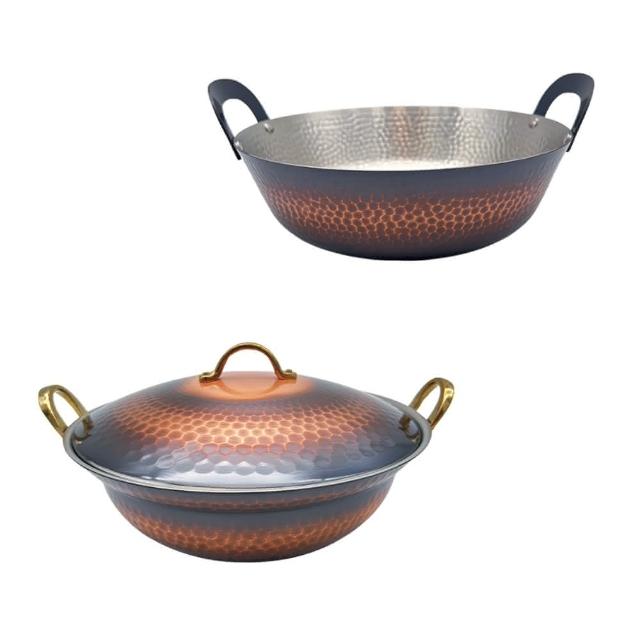 新光金属　銅鍋　片手鍋　２１cm Amazon｜新光金属 片手鍋 素銅 18cm アンティック IH対応鎚目 IH