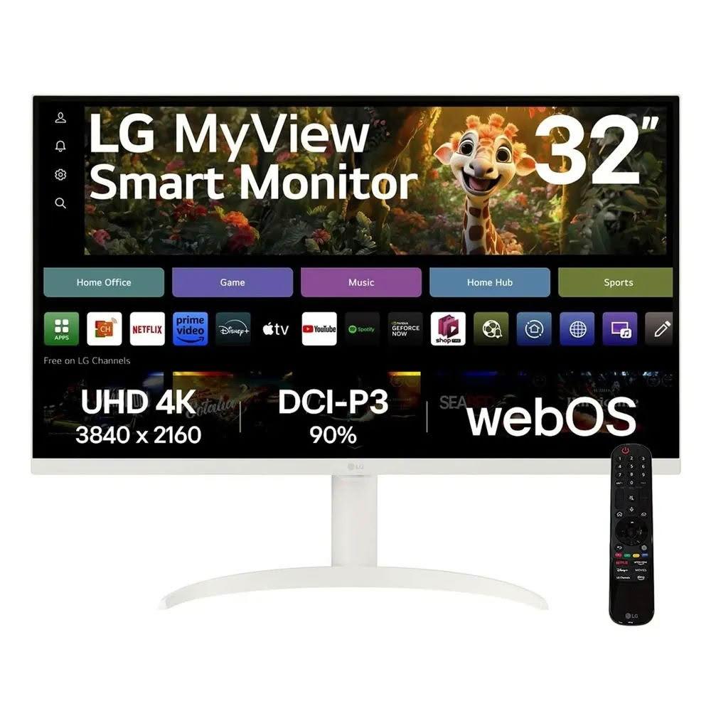 【LG 樂金】32型 LG 32SR75U-W 白 智慧聯網螢幕 HDMI/Type-C/VA/4k/5ms/HDR10/搭載webOS 23/支援WiFi+藍芽/內建喇叭/三年保固
