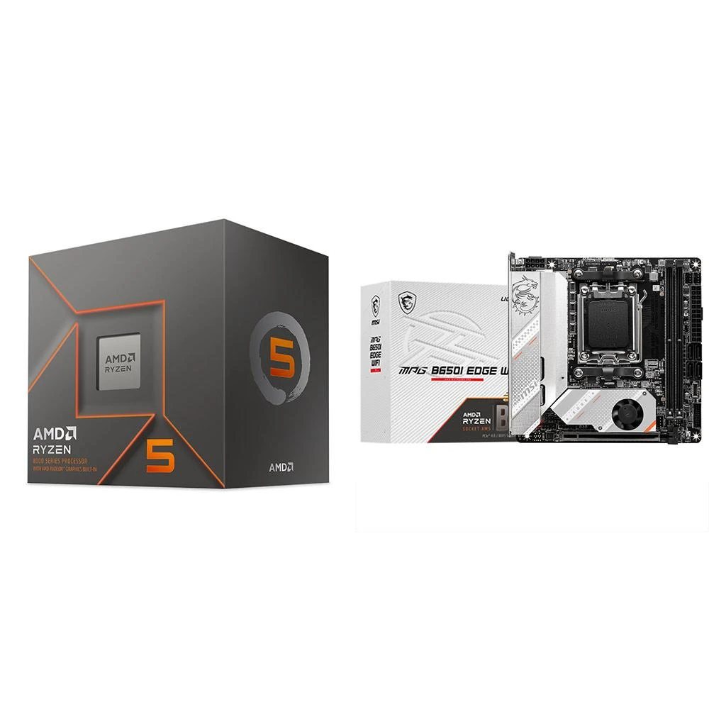 【AMD 超微】〈自MO價〉R5 8500G+微星 MPG B650I EDGE WIFI ITX主機板
