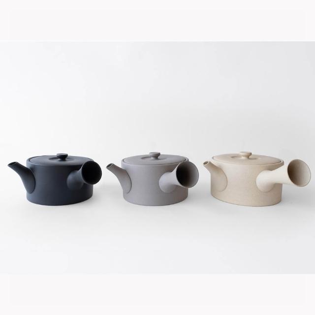 日本JINSUI 人水】IROIRO 02 常滑焼平型急須茶壺460ml