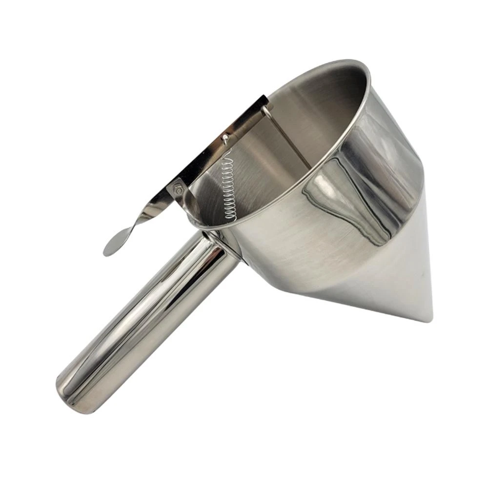 按壓式粉漿壺 按壓壺 給漿器 麵糊器 麵糊分配器 定量器 章魚燒漏斗 粉漿壺 錐形漏斗 按壓麵糊漏斗