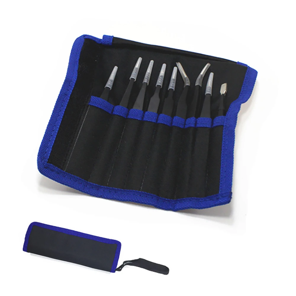 不鏽鋼鑷子｜9件組 防靜電鑷子 絕緣夾 多肉植物 模型鑷子 美甲鑷子 取苗夾 尖頭鑷子 圓頭鑷子 工具 鑷子夾