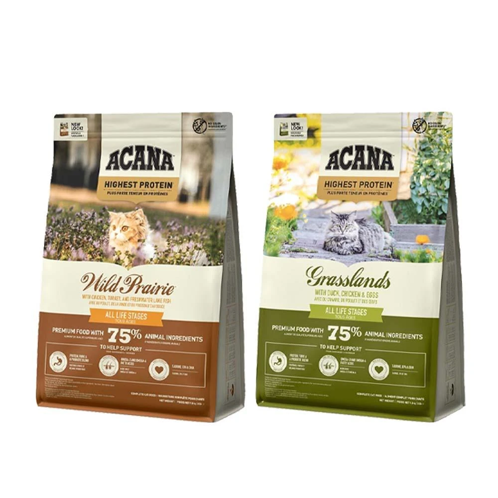 【ACANA】愛肯拿無穀貓糧 草原/ 農場盛宴 -1.8kg(鴨肉+薑黃 雞肉+蔓越莓 貓飼料 寵物飼料 貓糧)