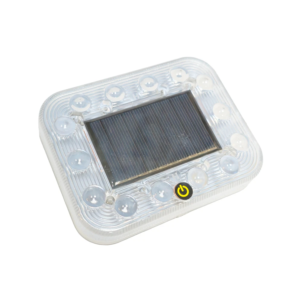 【美升】太陽能爆閃警示燈-方形2入裝 強磁固定款(免接線 觸控式 防撞燈 貨車警示燈 閃爍燈 故障燈 LED燈)