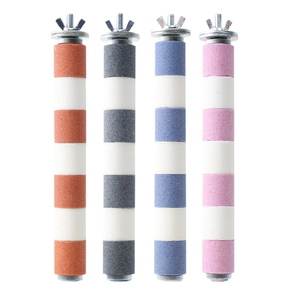 高級砂輪石磨爪站棒 鳥類站棒 耐磨站棒 鸚鵡站棒 可拆洗站棒 鳥類用品 鳥籠造景 耐抓站棒 鸚鵡用品