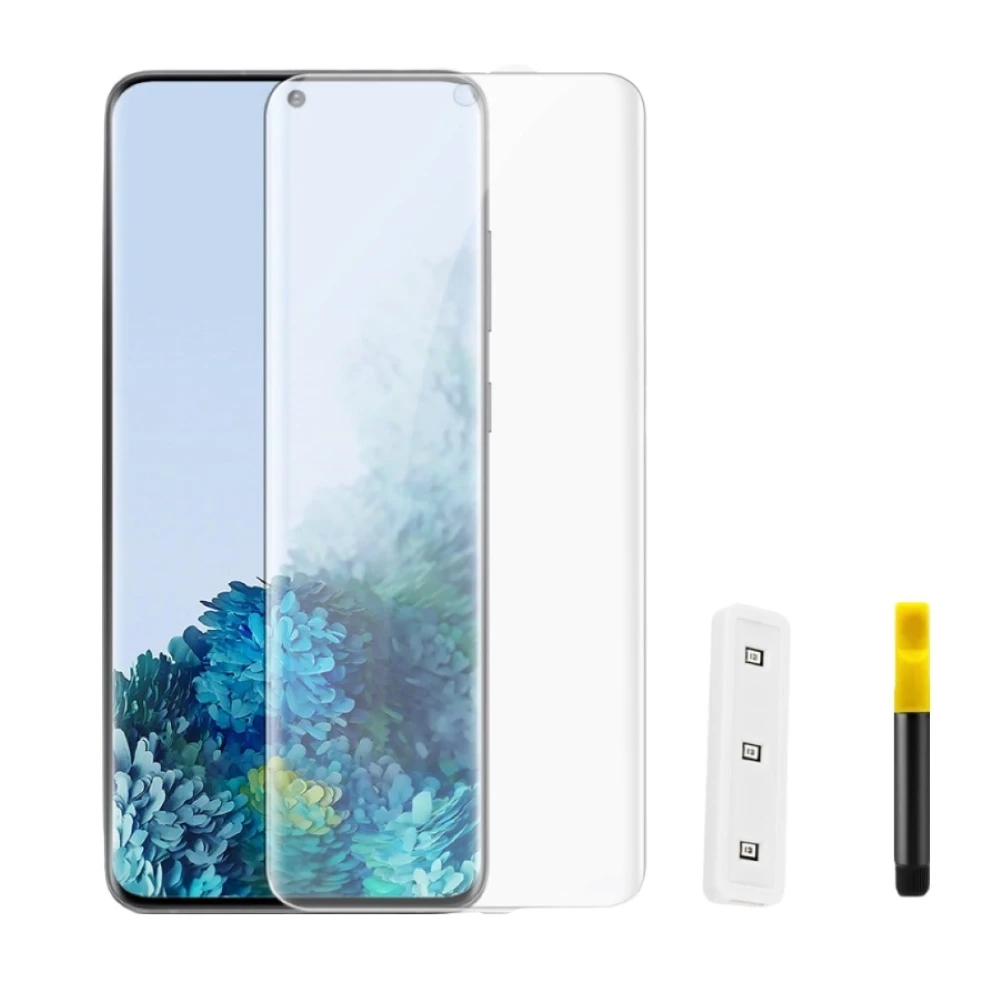 適用三星霧面滿版UV膠曲面玻璃貼保護貼(全透明 S23 Ultra NOTE20 NOTE10 S22 S21 S20 S9 S8 NOTE9)