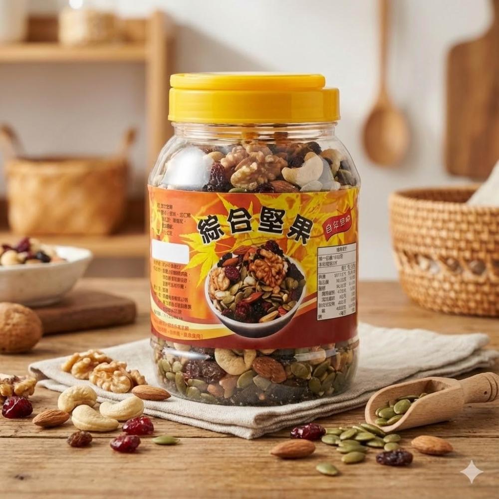 元氣綜合堅果桶 600g 桶 腰果 核桃 杏仁果 南瓜子 葡萄乾 蔓越莓乾