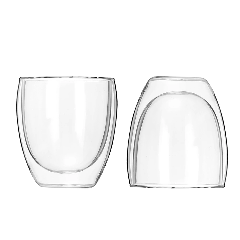 SMARTHO雙層玻璃咖啡杯 250ml 咖啡杯 隔熱杯 高硼矽 防燙護手 雙層杯 5-DG250(防燙 玻璃杯 水杯)