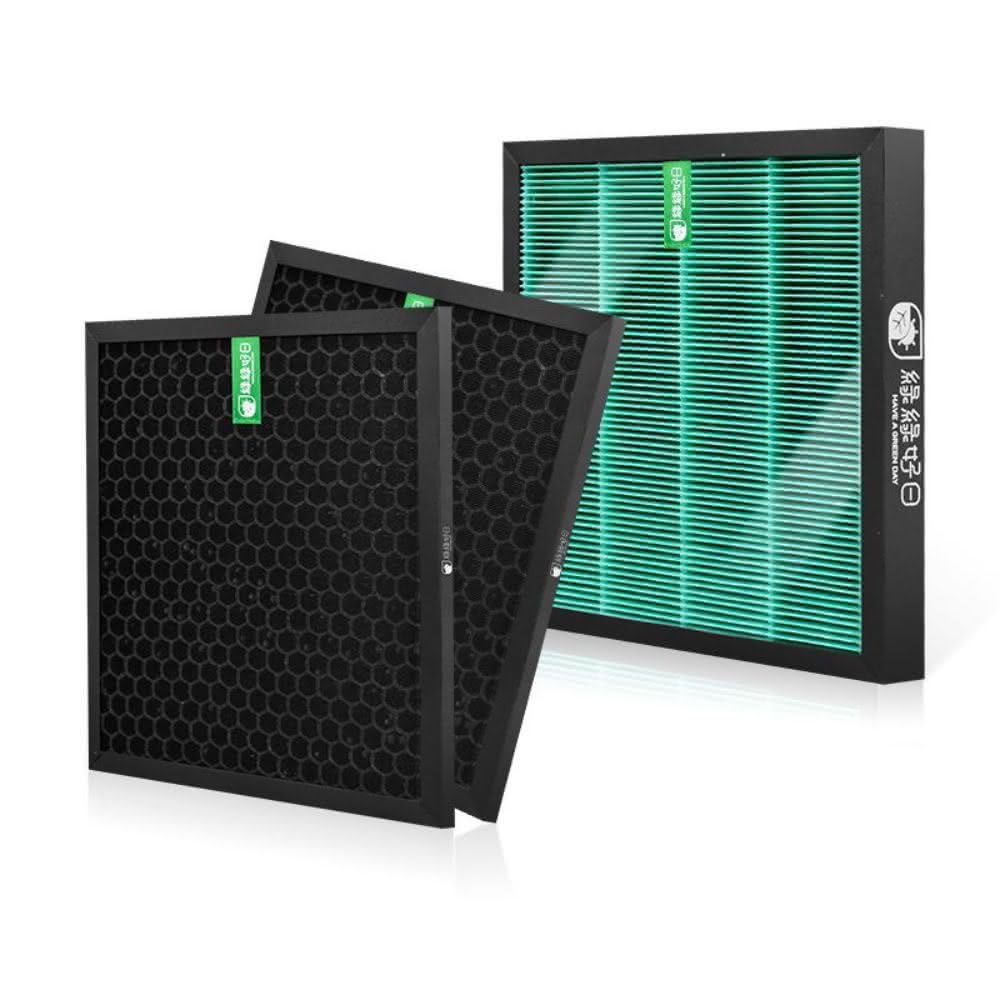 【Have Green Days 綠綠好日】適用 DAIKIN大金 MC55USCT/MC40USCT 濾網(1+2優惠組 HEPA抗菌濾芯 蜂巢顆粒活性碳)