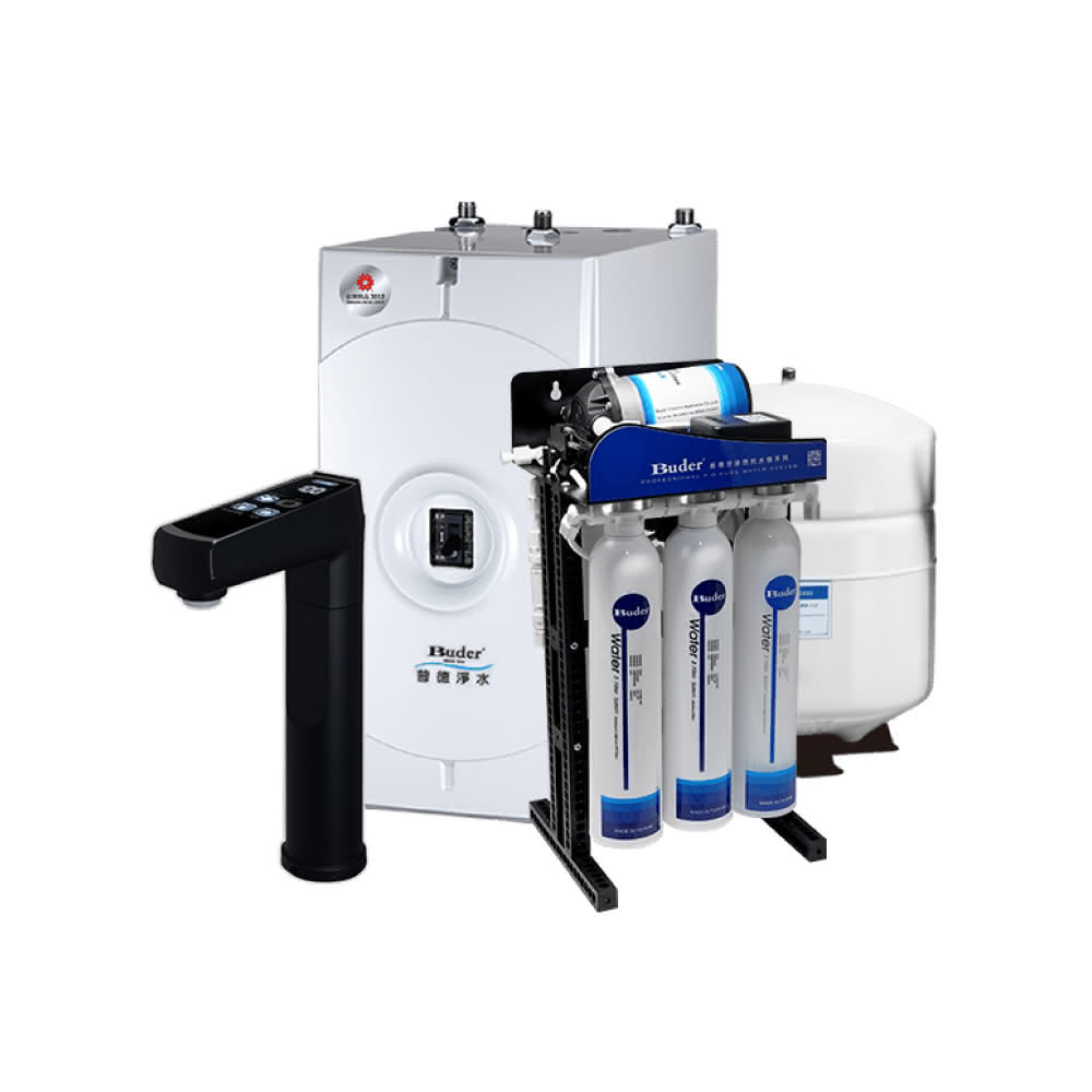 【Buder 普德】BD-3004NHB 廚下型冷熱觸控飲水機 搭配 RO-2604 五道RO逆滲透純水機省錢王-專業快速安裝