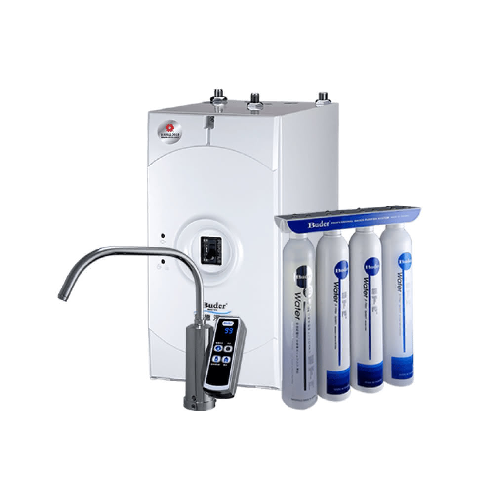 【Buder 普德】BD-3004NI 廚下型冷熱觸控飲水機 搭配 DC-1604 四道生飲淨水器省錢王-專業快速安裝