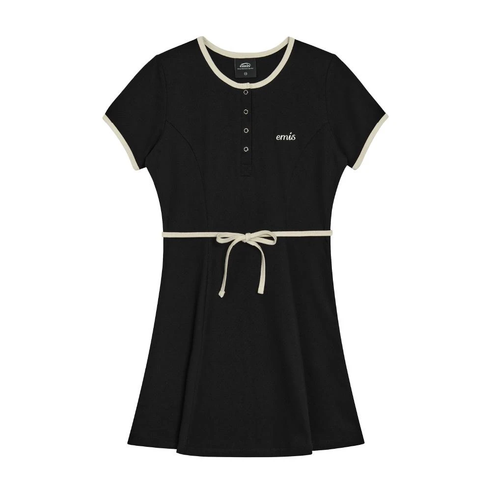 【EMIS】25SS/韓国人気 ★ RINGER JERSEY DRESS ★ 2COLOR WOMENS) RINGER JERSEY DRESS-CREAM - EMIS