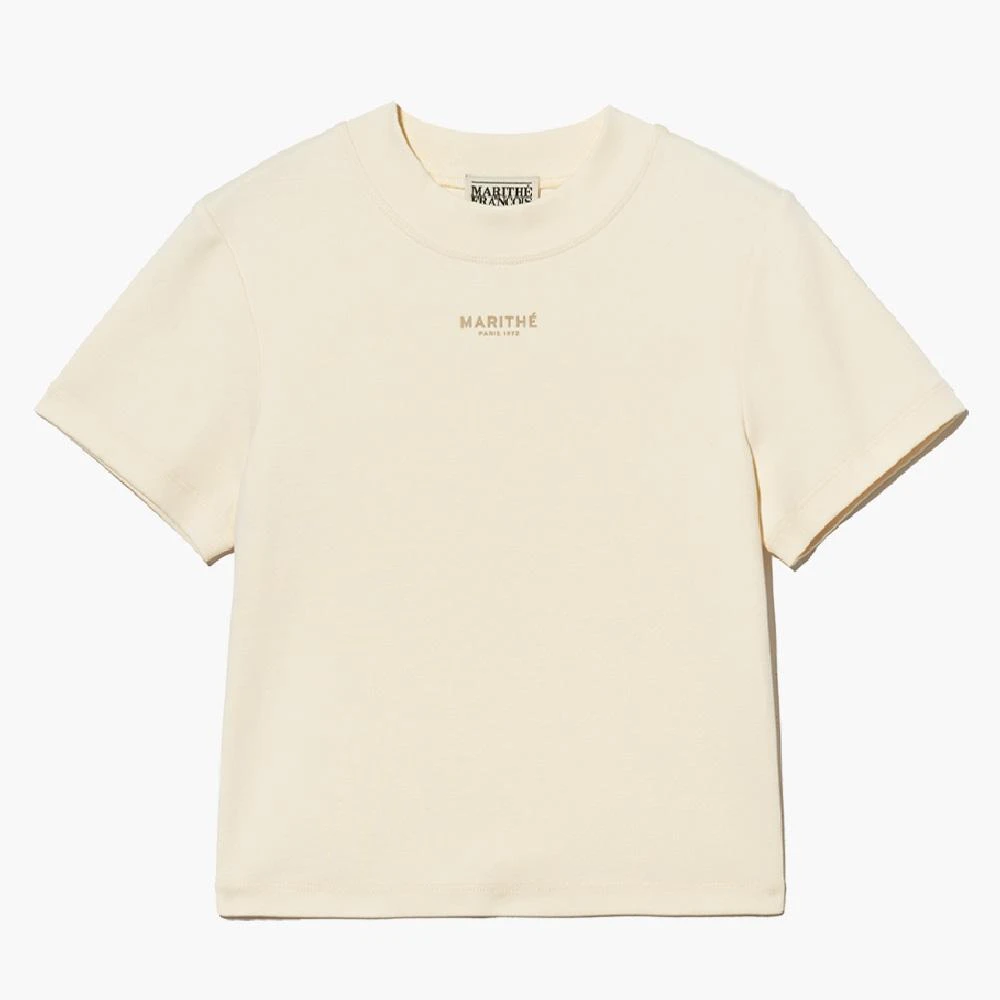 ★Marithe + Francois Girbaud★ W HEART WAPPEN CROP RINGER TE MARITHE FRANCOIS GIRBAUD】預購韓國MARITHE W CLASSIC LOGO