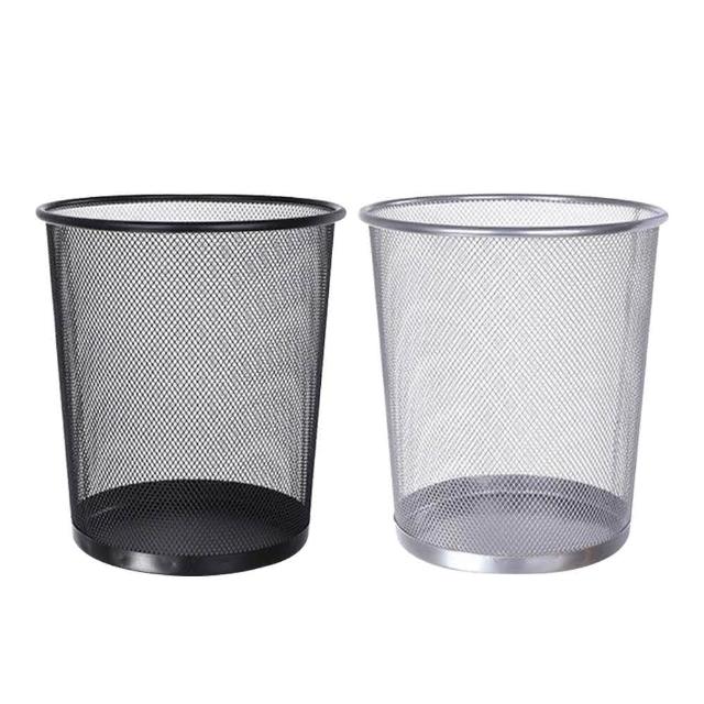 【JOEKI】金屬網狀垃圾桶工業風 金屬垃圾桶 鐵製垃圾桶 黑網垃圾桶 廢紙簍 垃圾筒 收納桶