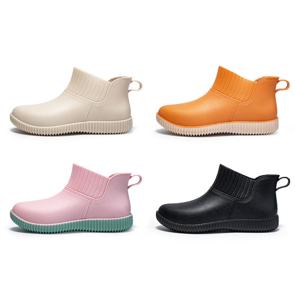 JP Queen New York】美型時尚女士短筒雨靴雨鞋(4色可選)