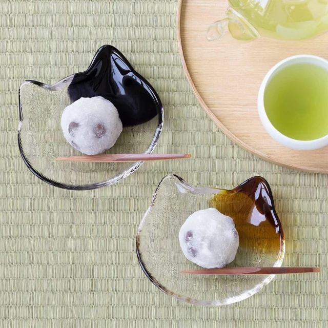 【ADERIA】石塚硝子日本製貓咪造型玻璃小盤/小餐碟-多款可選(玻璃盤 coconeco 貓咪造型醬料碟)