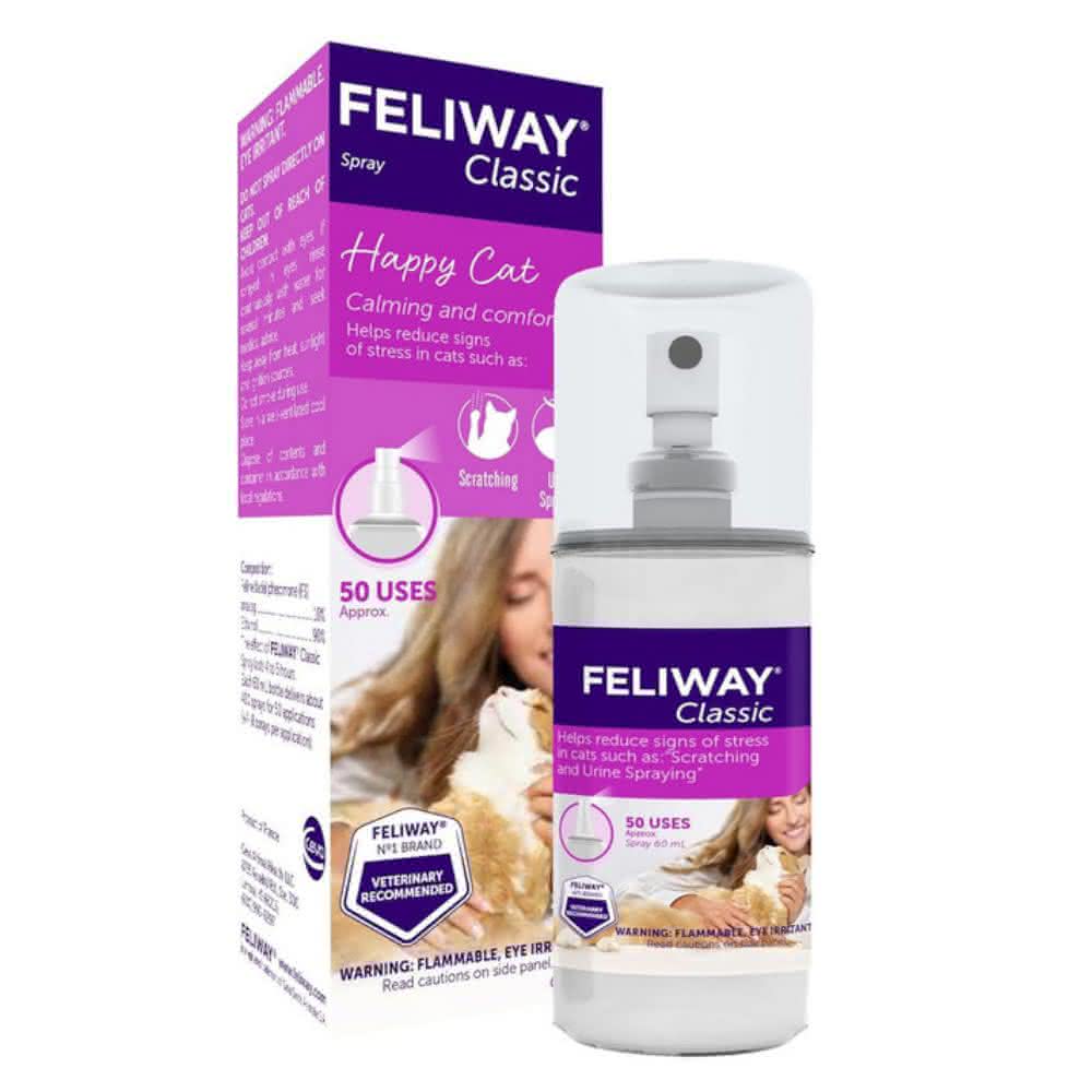 【FELIWAY】法國貓咪 費洛蒙 feliway 噴劑60ml 效期2027年 外出安撫 防止亂抓傢俱 防止公貓噴尿