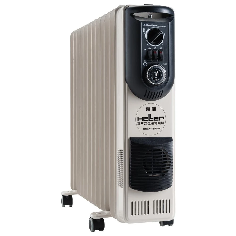 【嘉儀】電子式恆溫葉片電暖器 10片  KED-510T基本款 電子式顯示面板/搖控功能/12小時預約關機