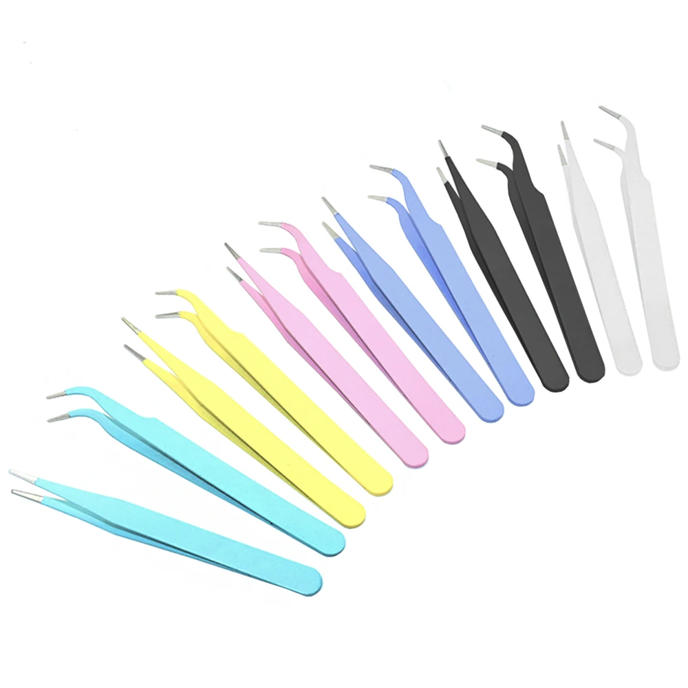 【BlueCat】手帳防靜電鑷子(直頭鑷子 彎頭鑷子 鑷夾 鑷子 夾子 不鏽鋼鑷子 紙膠帶 火漆 咕卡咕盤)