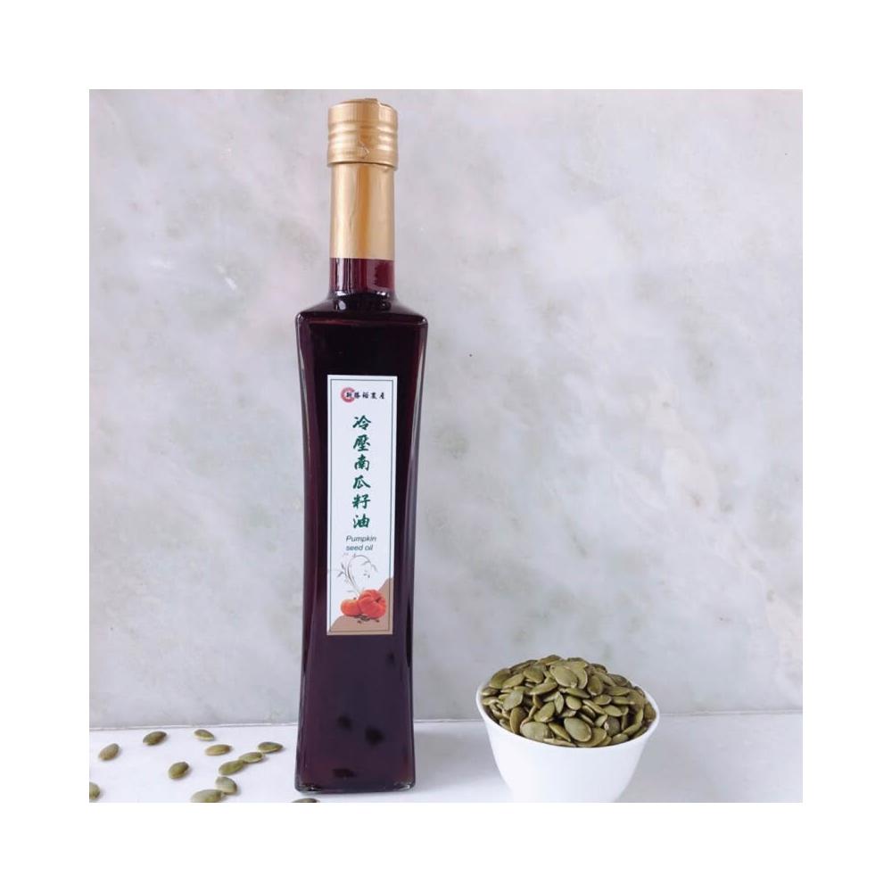 冷壓初榨南瓜籽油，500ml，買就送低鹽手工麵線一包！