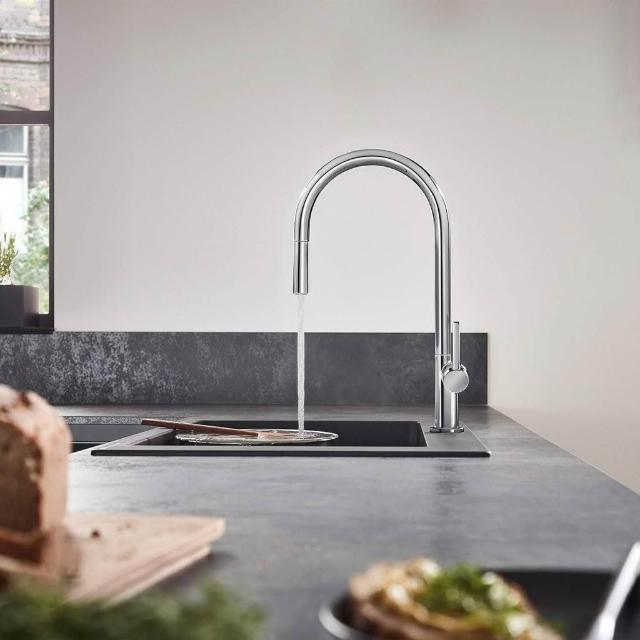 【Hansgrohe 漢斯格雅】德國品牌 Talis M54 伸縮廚房龍頭 伸縮龍頭 側把手水龍頭 單段出水 72802